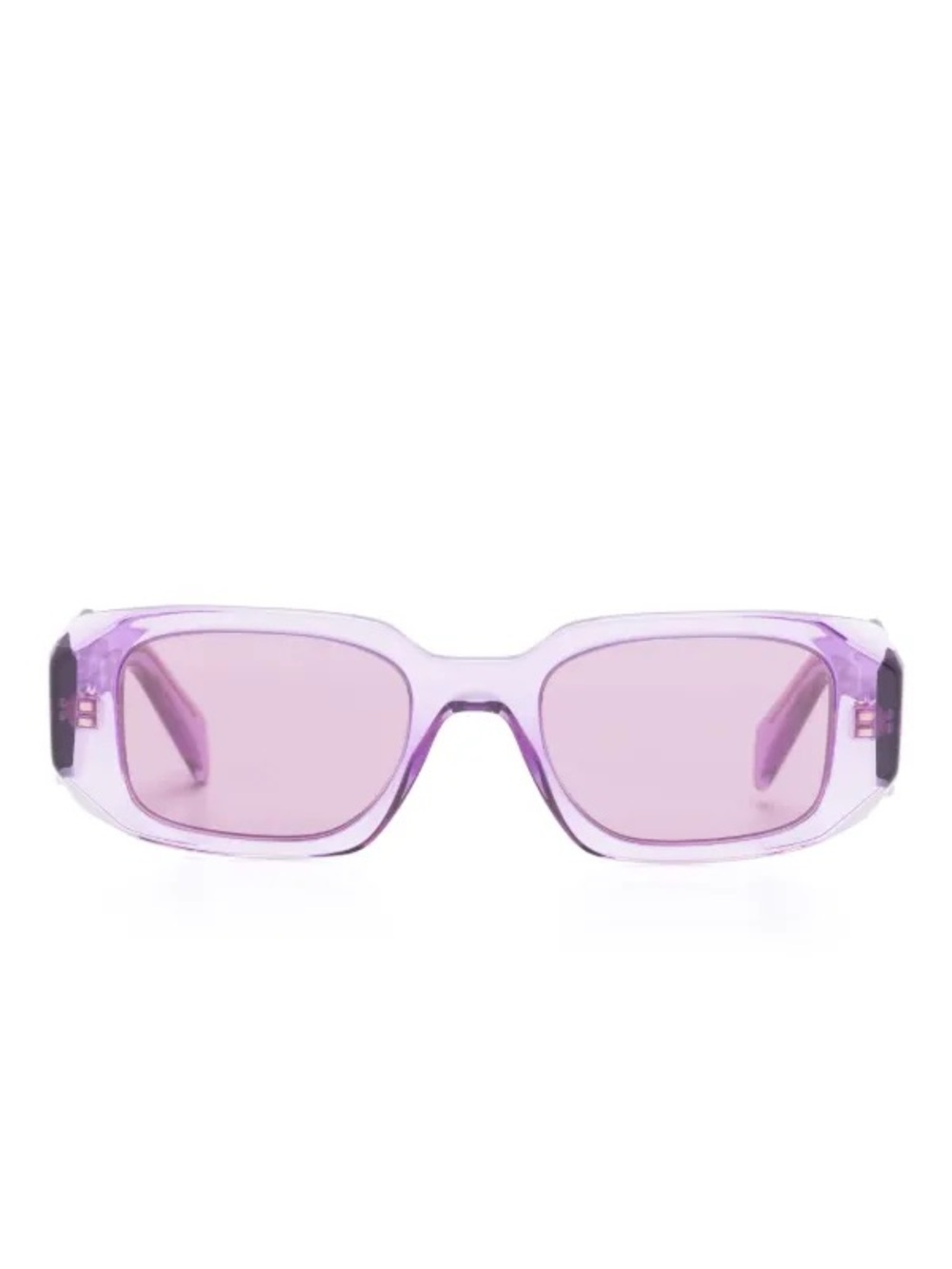 Prada Purple Transparent Rectangular Sunglasses